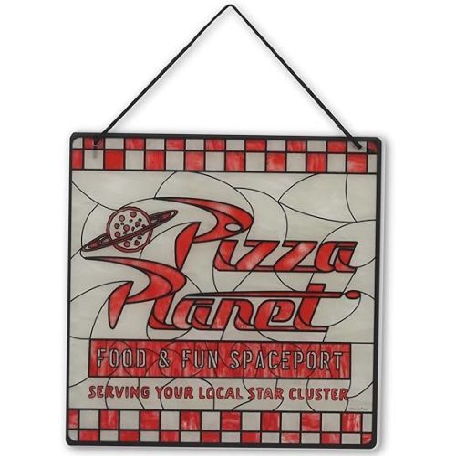 Disney Pixar Toy Story Pizza Planet Hanging Acrylic Wall Decor - Fun Pizza Planet Sign for Home