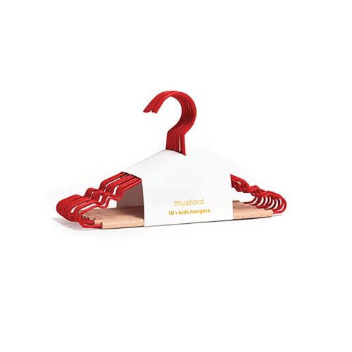Mustard Made Top Hangers (Set of 10) - Poppy Red