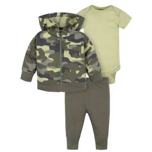 Gerber Baby Boy Jacket, Bodysuit, & Pant Set, 3-Piece (Newborn-3/6M) - Gerber Baby Boy Jacket, Bodysuit, & Pant Set, 3-Piece (Newborn-3/6M)