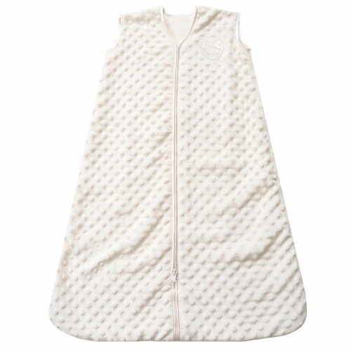 Cream Plushy Dot Velboa Wearable Baby Blanket | HALO