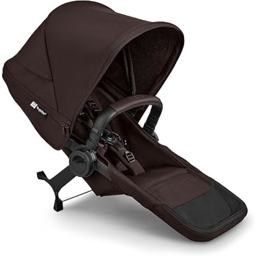 Bugaboo Donkey 6 Sibling Seat – Complete Second Seat Kit for Side-by-Side Double Stroller Conversion, Reversible & Reclining Toddler Seat with Sun Canopy – Cocoa Brown