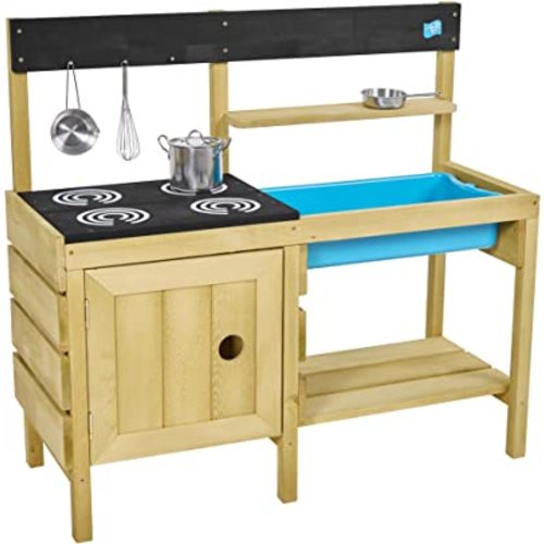 Muddy Maker Mud Kitchen - Outdoor Kitchen Playset for Kids Brown