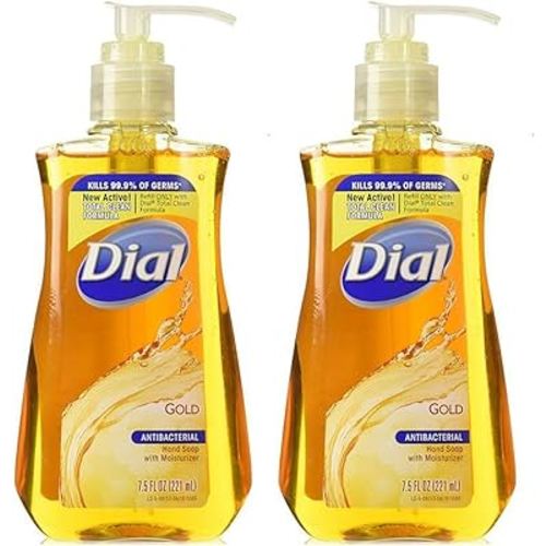 Dial Antibacterial Liquid Hand Soap Gold, 7.5 Fl Oz, Pack of 2