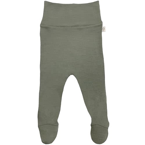 Woolino Baby Footed Romper Pants, 100% Merino Wool Baby Pants, Newborn Pants with Footies for Infant Boy & Girl