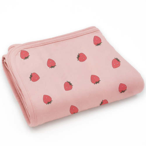 Toddler Blanket, 4 Season® Merino Wool & Organic Cotton Blanket, 52.5" x 40", Strawberry Default Title