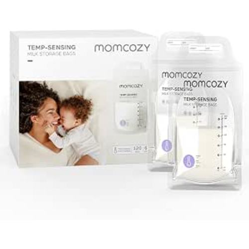 Momcozy Temp-Sensing Breastmilk Storage Bags (6oz, 120 Pack)