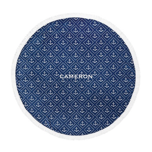 Anchor Round Family Beach Towel UPF 50+