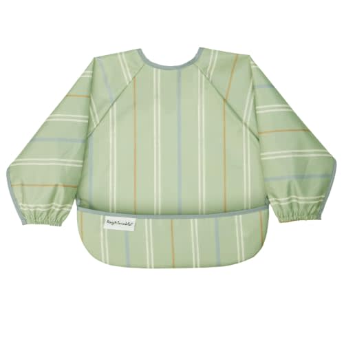 Tiny Twinkle Long Sleeve Bib for Babies & Toddlers | Waterproof Smock Bib for Eating | Machine Washable & Mess-Proof Feeding Essentials | Newborn Shower Gift (Heritage Stripe, 6–24M)