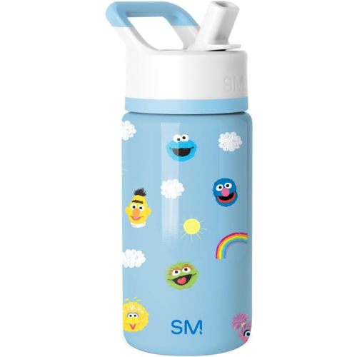 Simple Modern Kids Summit Water Bottle with Straw Lid | Sesame Street 14oz Stainless Steel Cup Insulated Tumbler for Toddlers, School | Sesame Street Pals