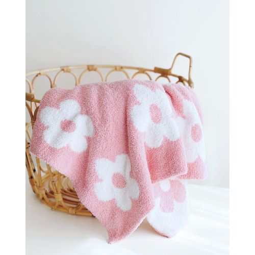 Daisy Fuzzy Blanket | Pink