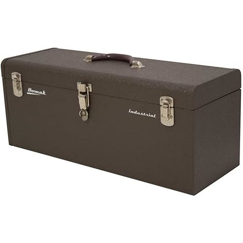 Homak 20-Inch Industrial Steel Toolbox, Brown Wrinkle Powder Coat, BW00200200