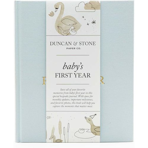 Baby First Year Book - Heirloom Keepsake Baby Memory Book to Record Important Milestones, Photos & More - Pregnancy Books (Sage Green,112 Pages)