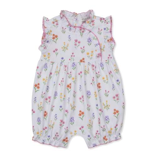 Summer Wildflowers White Sleeveless Playsuit