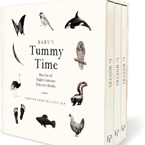 Baby's Tummy Time Book Box Set: A 3-Book Box Set of High-Contrast Art for Visual Stimulation at Tummy Time (Tabitha Paige Children's Book Series)