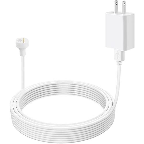 Power Cable for Google Nest Cam Outdoor or Indoor, Battery(2nd Generation) 16FT/5M Weatherproof Charging Cable with Adapter for Nest Cam (Battery), 5V 2A Outdoor Charger Cable