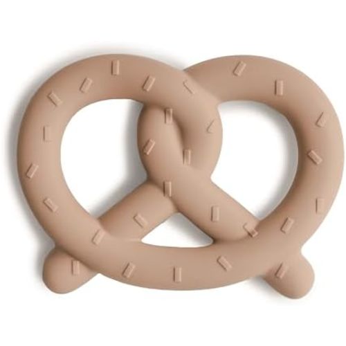 mushie Silicone Baby Teether Toy | Pretzel
