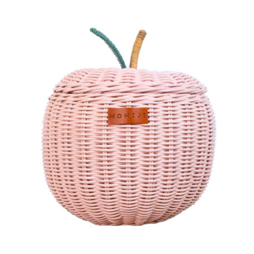 Apple Rattan Storage Basket Pink - Small