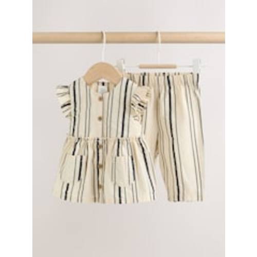 Buy Black/White Stripe Baby Woven Top and Trousers Set 2 Piece (0mths-2yrs) from Next USA