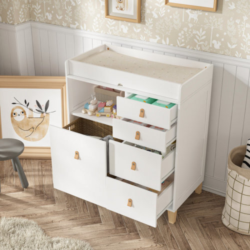 George Oliver Modern Changing Table Dresser With Strong Storage | Wayfair