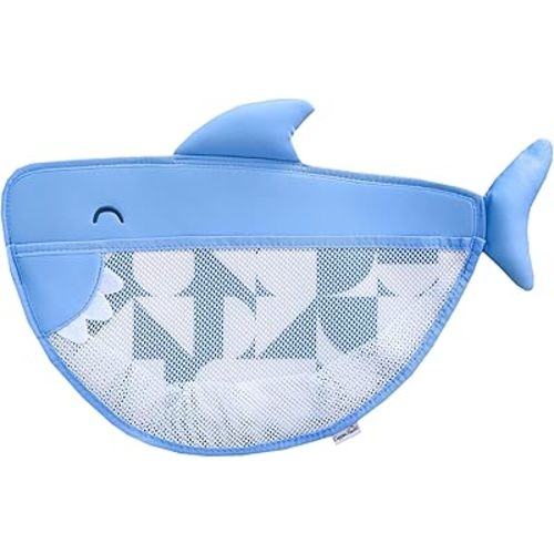 Copper Pearl Oceana Extra-Large Mesh Bath Toy Holder with Suction Cups: Quick-Dry Bath Toy Storage Net for Bathtub