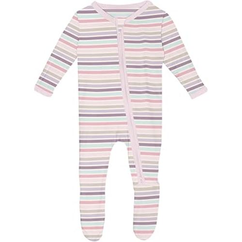 KicKee Baby & Toddler Zipper Footie – Ultra-Soft Viscose from Bamboo Pajamas with Flip Paws & Grips