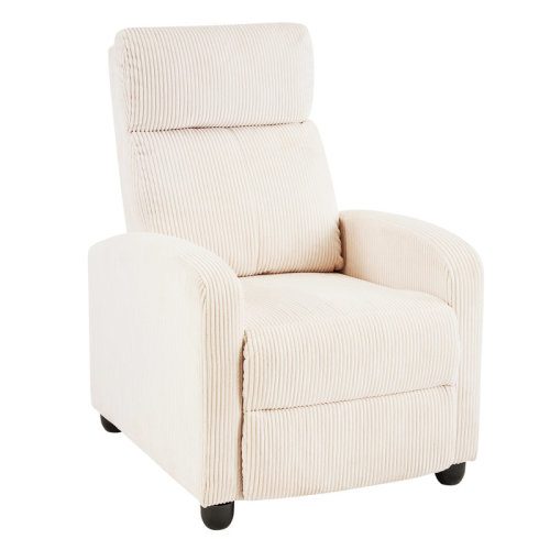 Ebern Designs Modern and Soft Touch Corduroy Fabric Upholstered Manual Recliner & Reviews | Wayfair