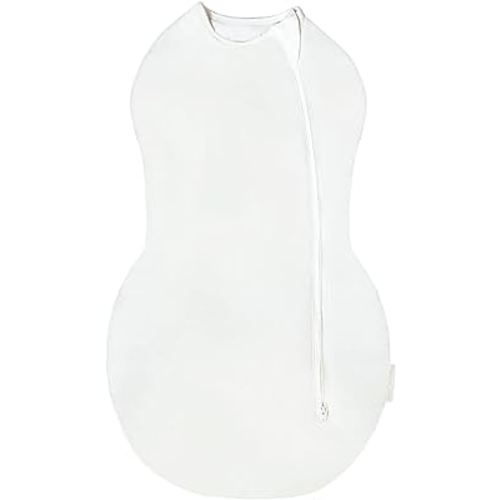 Happiest Baby Sleepea Comforter Swaddle - 100% Organic Cotton Baby Swaddle Blanket - Doctor Designed Promotes Healthy Hip Development (Ivory, Small)