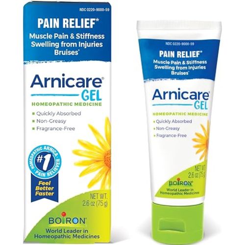 Boiron Arnicare Gel for Relief of Joint Pain, Muscle Pain, Muscle Soreness, and Swelling from Bruises or Injury - Non-greasy and Fragrance-Free - 2.6 oz