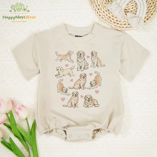 Golden Retriever Baby Bodysuit, Puppy Dog Baby Outfit, Golden Retriever Toddler, Dog Lover Gift, Baby Shower Gift, Newborn Gift
