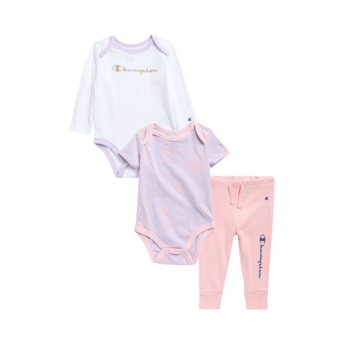 Long Sleeve Bodysuit, Short Sleeve Bodysuit & Leggings Set