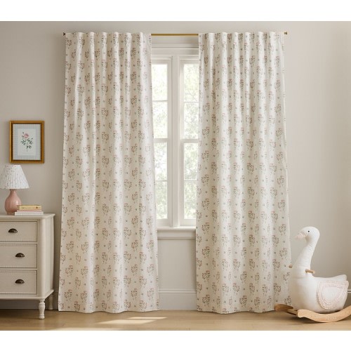 Bria Hammel Rose Blackout Curtain | Pottery Barn Kids