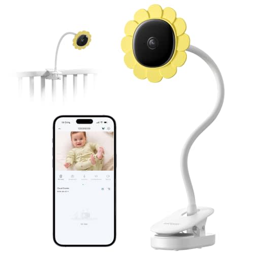 ieGeek Travel Baby Monitor with Flexible Gooseneck Stand and Crib Clip