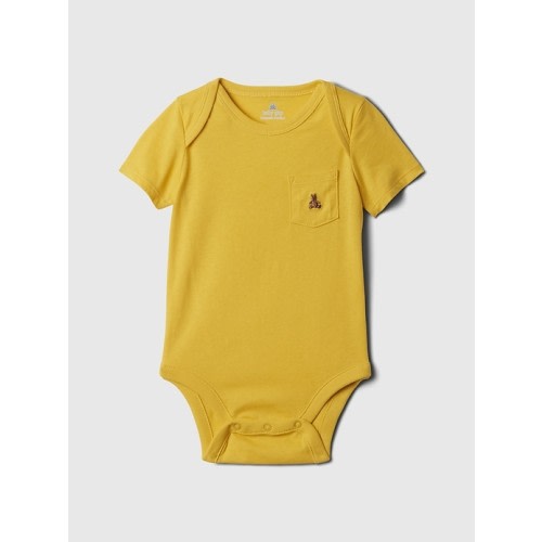 Baby Mix and Match Pocket Bodysuit in brilliant yellow, size: 3-6 M