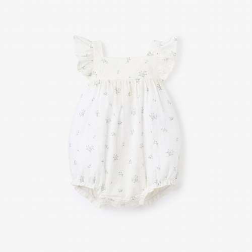 English Rose Swiss Dot Bubble – Elegant Baby