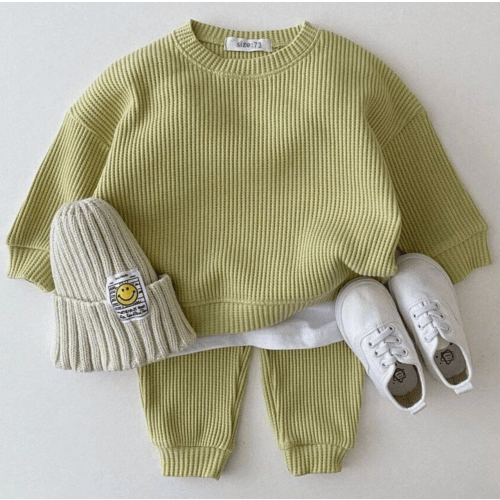 Tracksuit Pullover Set- Green | Botanic and Luxe