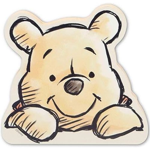 Disney Winnie the Pooh Shelf Sitter Decor - Adorable Pooh Wood Block Tabletop Decoration for Home