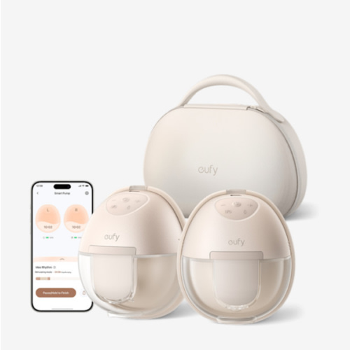 eufy Security Heated Wearable Breast Pump S1 Pro, Slim Hands-Free with Industry-Leading HeatFlow Tech, Wireless Charging Case, App-Controlled OptiRhythm, Hospital-Grade Suction, in-Bra Use