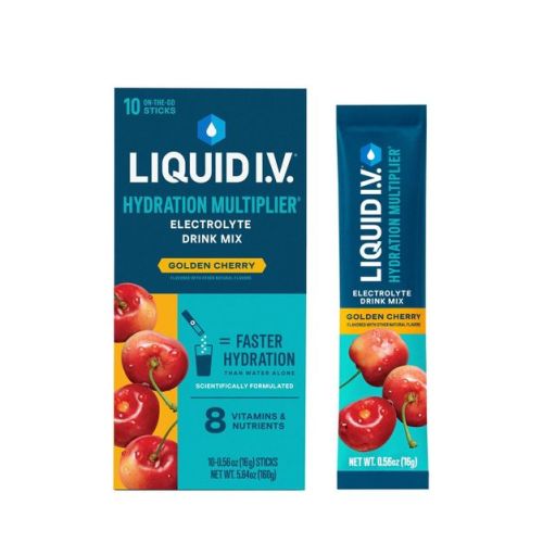 Liquid I.V. Hydration Multiplier Vegan Powder Electrolyte Supplements - Golden Cherry - 0.56oz/10ct