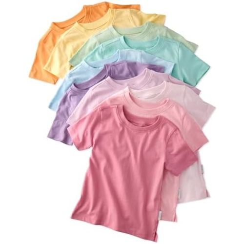 Baby Taylor 10-Pack Short Sleeve T-Shirts​ 100% Organic Cotton for Boys​ & Girls
