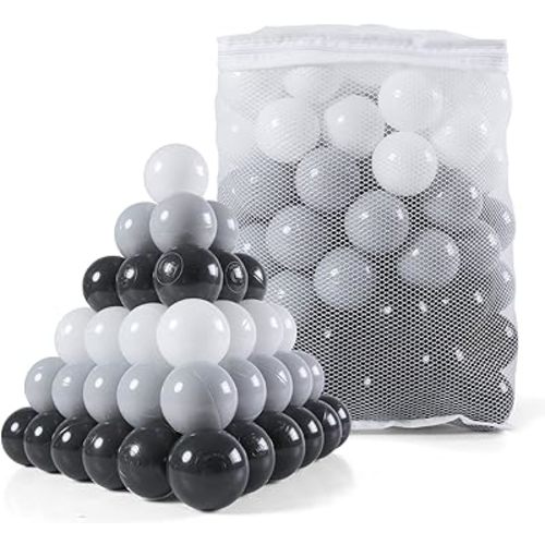 STARBOLO Ball Pit Balls Pack of 100 200 500 - BPA&Phthalate Free Non-Toxic Crush Proof Play Pit Soft Plastic Ball for 1 2 3 4 5 Years Old Toddlers Baby Kids Birthday Pool Tent Party