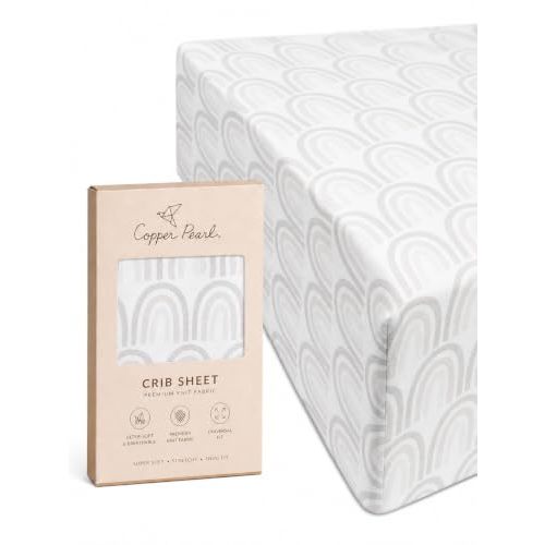 Copper Pearl Premium Knit Baby Crib Sheets for Standard Mattresses, Breathable and Soft, Bliss