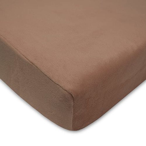 American Baby Company Heavenly Soft Chenille Fitted Crib Sheet 28" x 52", Warm and Cozy Neutral Chenille Sheet, Chocolate, for Boys and Girls, Fits Crib and Toddler Bed mattresses
