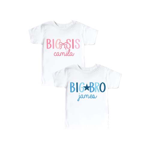 Personalized Promoted To Big Kids Graphic Tee | White