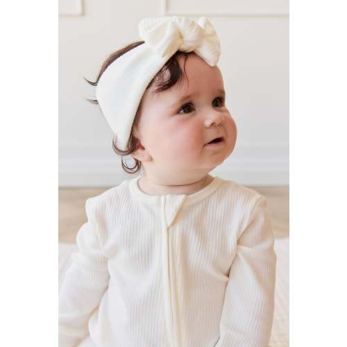 Organic Cotton Modal Lilian Headband - Milk