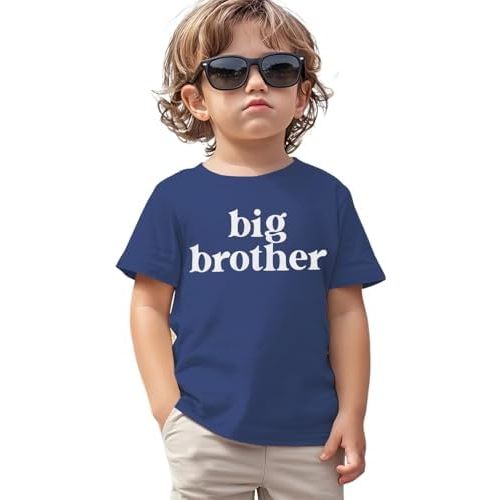 SOFEON Big Brother Shirt for Toddler Baby Boy Promoted to Big Brother Announcement T-Shirt Kids Summer Short Sleeve Tees