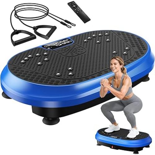 Vibration Plate Exercise Machine, Vibrating Fitness Platform for Lymphatic Drainage, Full Body Shaker Workout Equipment, Bluetooth Power Shaping Vibrate Plate, Board Sport for Home Exercise Gym