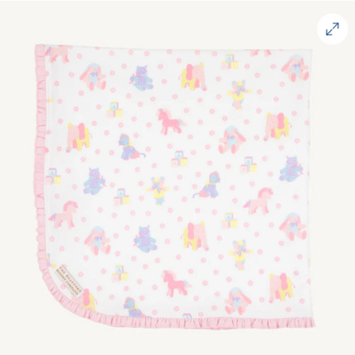 Baby Buggy Blanket - Cuddle up Cutie Palm Beach Pink | Baby Stroller Blanket