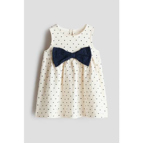 BOW-DETAIL COTTON DRESS