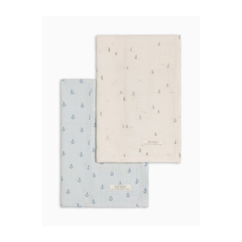 Organic 2-Pack Muslin Burp Cloths