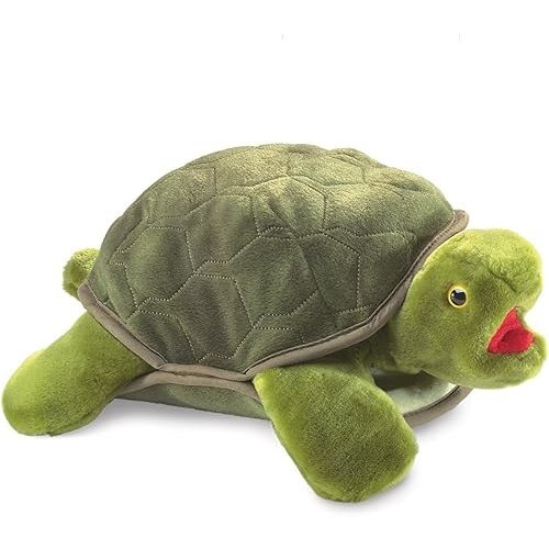 Folkmanis Turtle Plush Hand Puppet, 8"